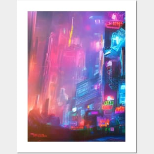 Japan Neon City Lights Posters and Art